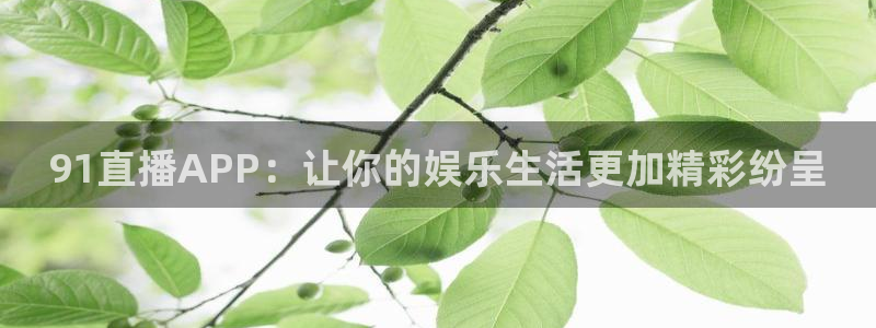 火凤直播足球免费观看：91直播APP：让你的娱乐生活更加精彩纷呈